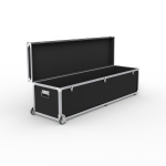 Trolleybox: Deckel aufstellbar, mit gepolstertem Innenraum und Rändern