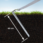 extra starke Erdnägel für die sichere Verankerung auf weichen Böden