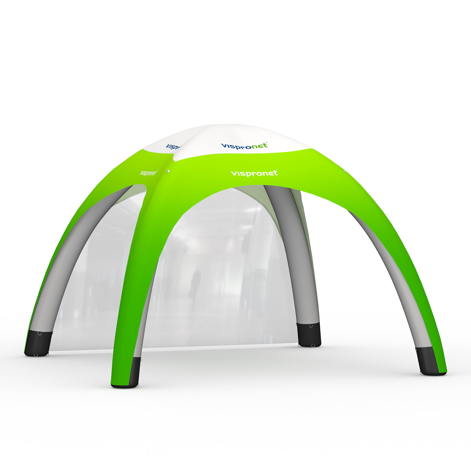 Eventzelt Air 4 x 4 mit 1 transparenten Wand