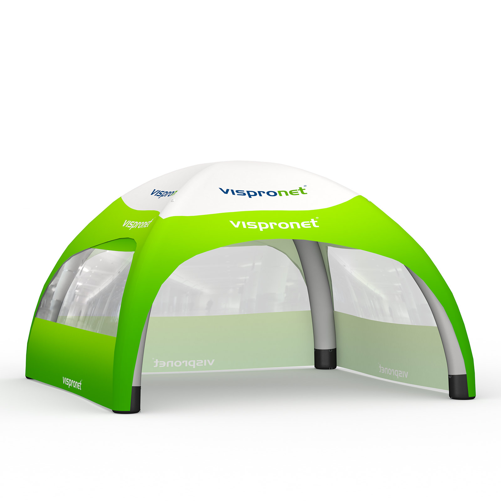 Eventzelt Air 5 x 5 m mit 3 Wänden mit Panoramafenster