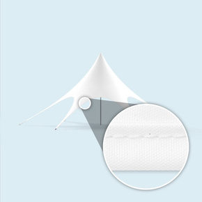 Sternpavillon mit Einfassband, weiß