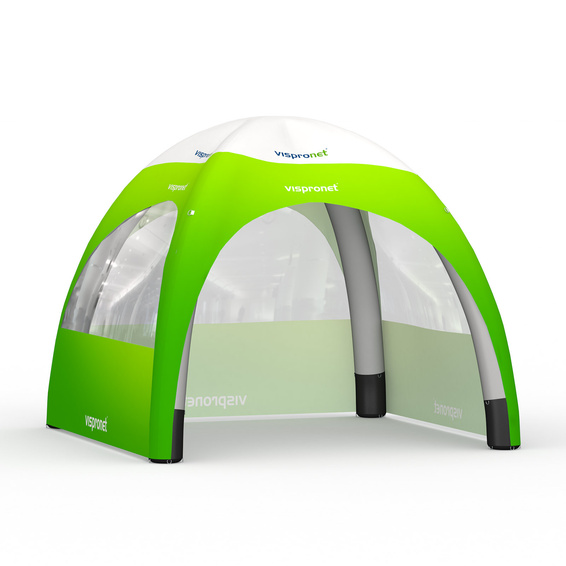 Eventzelt Air 3 x 3 m mit 3 Wänden mit Panoramafenster