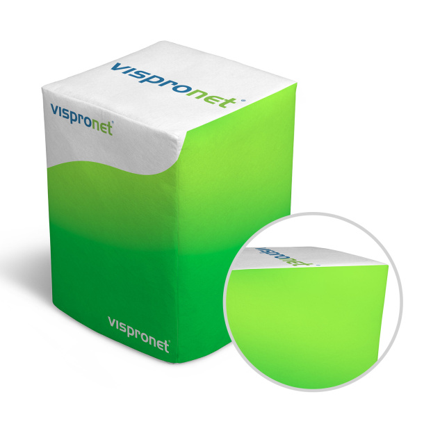 Papphocker mit bedruckter Husse