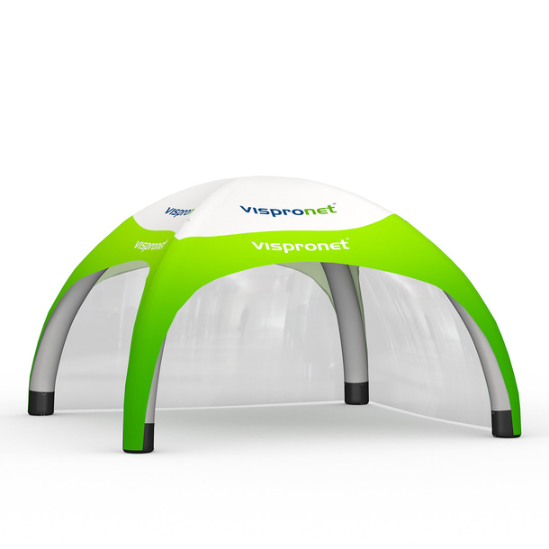 Eventzelt Air 5 x 5 m mit 2 transparenten Wänden