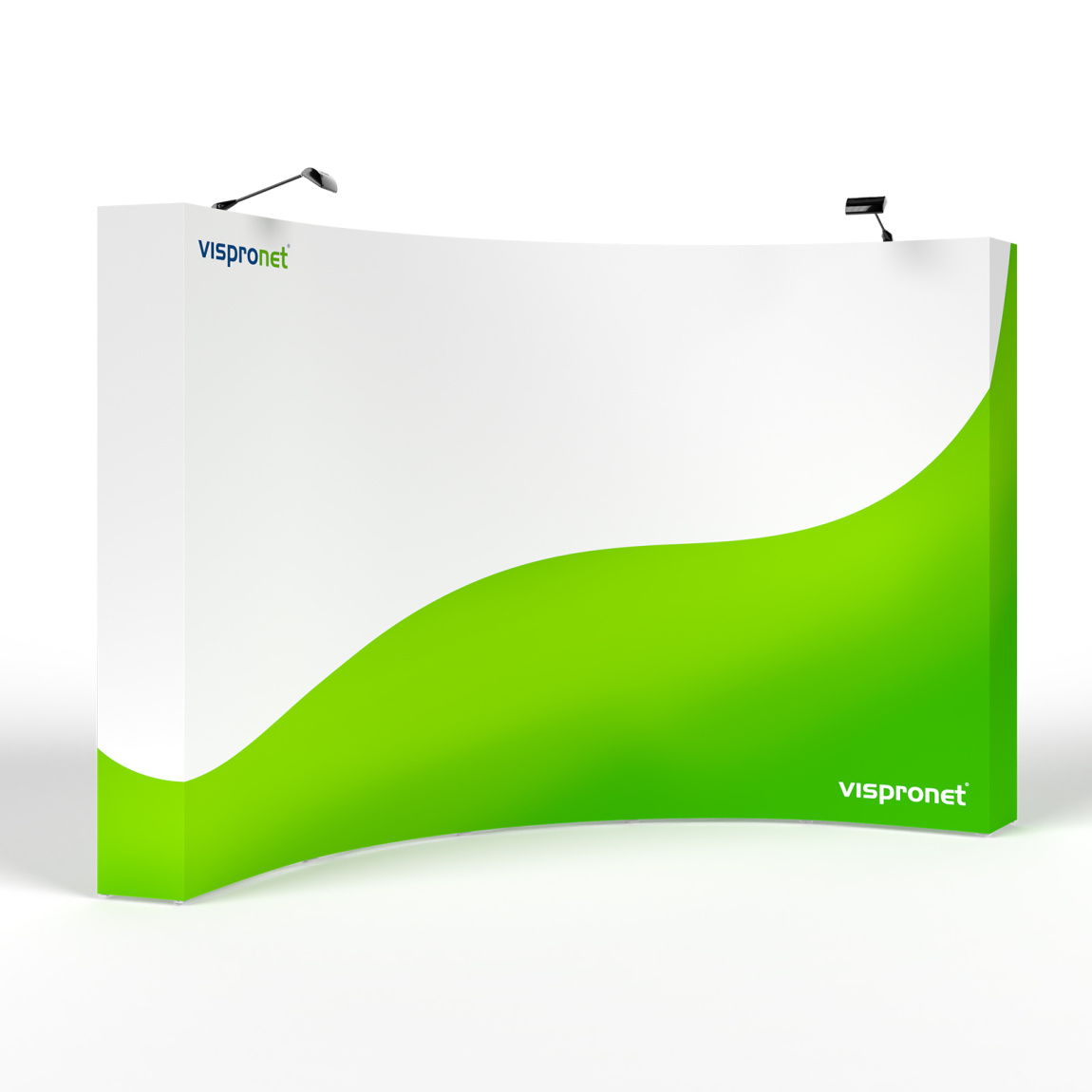 Messewand Pop Up Klett gebogen 5 x 3, Beleuchtung optional