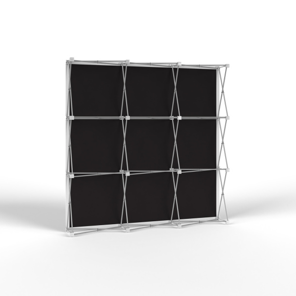 Messewand  Pop Up Klett, Rückseite mit Multisol® X Opak SE, Opazität: 100 %