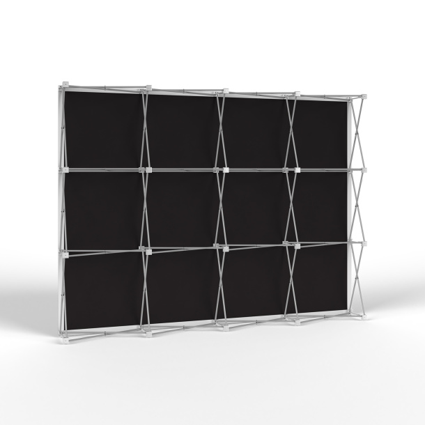 Messewand  Pop Up Klett, Rückseite mit Multisol® X Opak SE, Opazität: 100 %