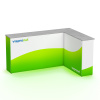Promotion Counter LED Ecke links - ringsum bedruckt, Rückansicht