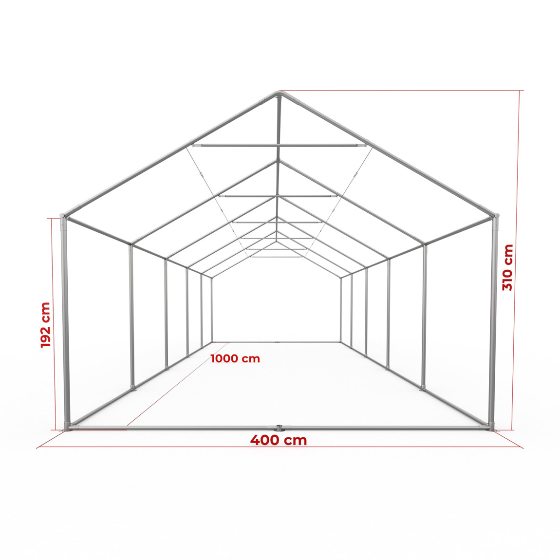 Gestell Partyzelt Premium 4 x 10 m