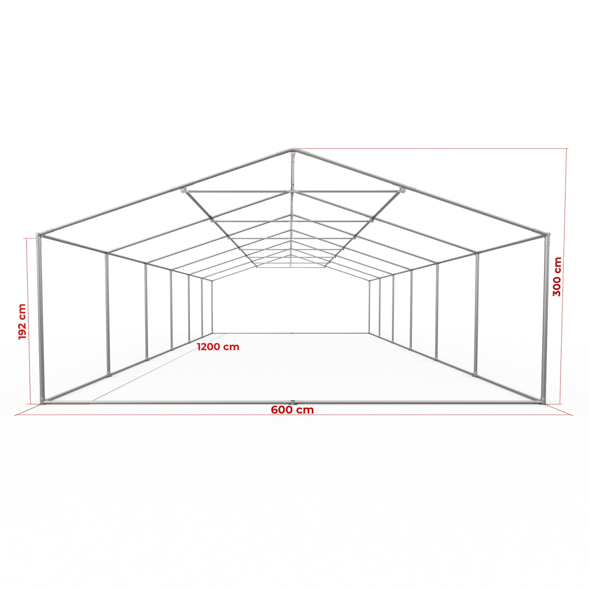 Gestell Partyzelt Premium 6 x 12 m