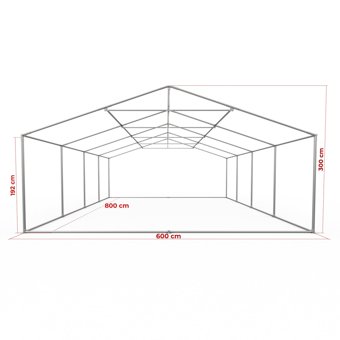 Gestell Partyzelt Premium 6 x 8 m