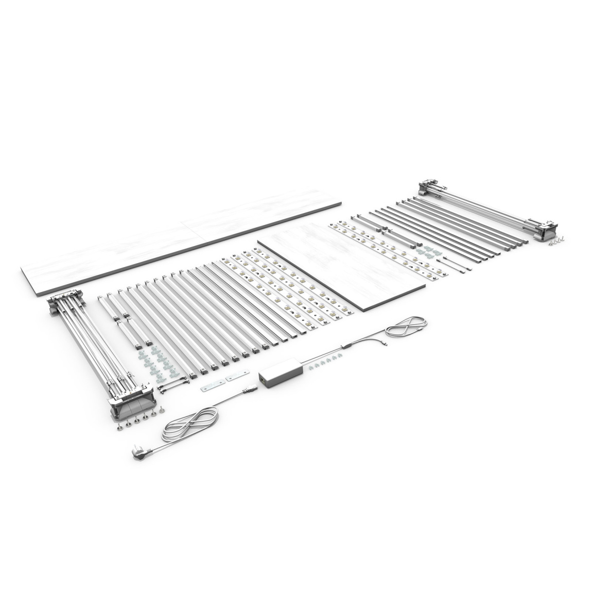 Promotion Counter LED Eckvariante - Lieferumfang