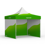 Faltzelt 3 x 3 m, mit Druck 