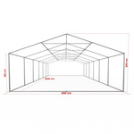 Gestell Partyzelt Premium 6 x 12 m