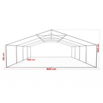 Gestell Partyzelt Premium 8 x 8 m