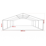Maße Partyzelt Premium 8x8