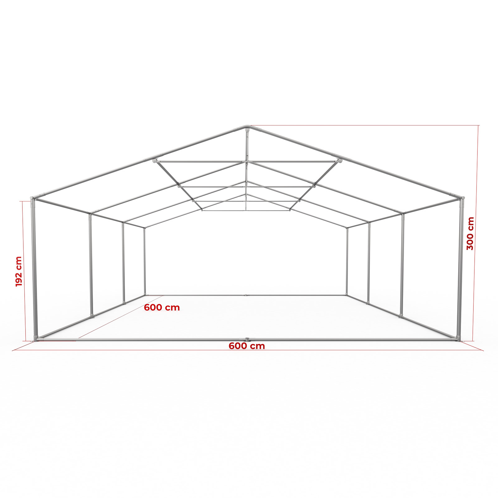 Gestell Partyzelt Premium 6 x 6 m