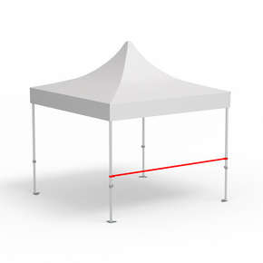 Querstange für halbhohe Wand Faltzelt Premium, Länge 3 m