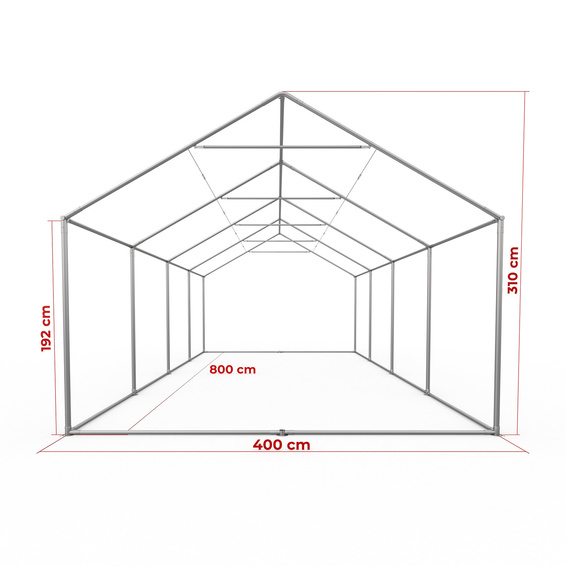 Maße Partyzelt Premium 4x8