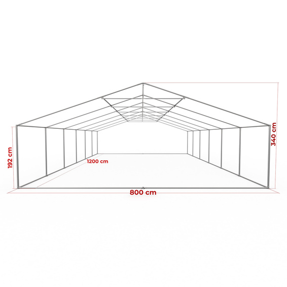 Gestell Partyzelt Premium 8 x 12 m