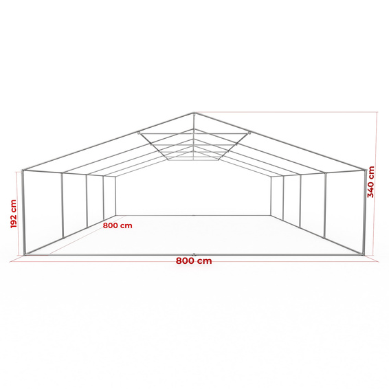 Gestell Partyzelt Premium 8 x 8 m