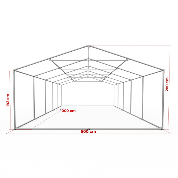 Maße Partyzelt Premium 5x10