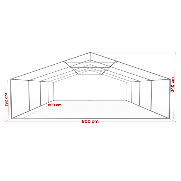 Gestell Partyzelt Premium 8 x 8 m