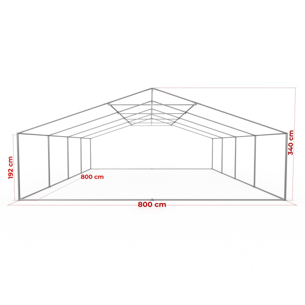 Maße Partyzelt Premium 8x8