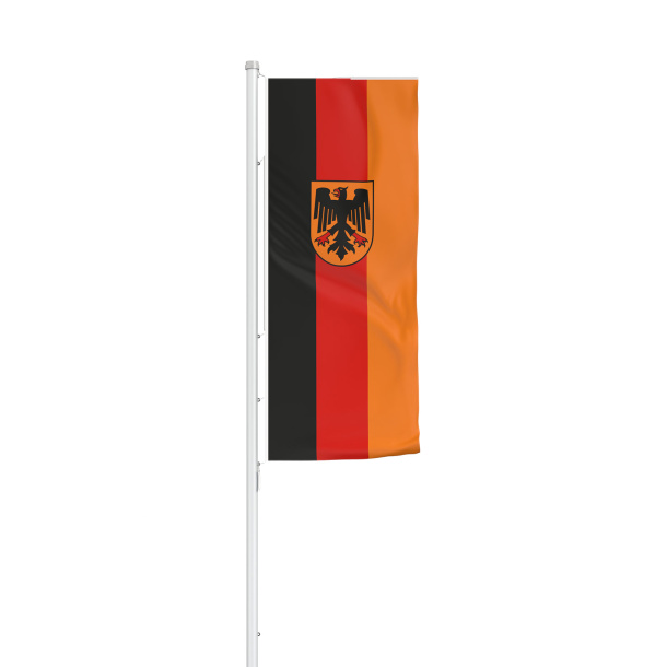 Bundesdienstfahne im Hochformat mit Fahnen-Presenter Select