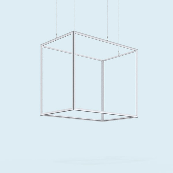 Deckenhänger Rechteck Q-Frame® Alu-Rahmen inkl. 4-Punkt-Aufhängung