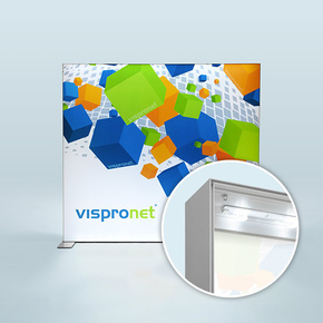 Display Wand Q-Frame&reg; LED - im Querformat, Profil 120 mm