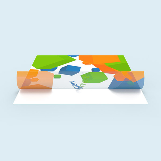 ohne Weißdruck: Motiv lichtdurchlässig, unbedruckte Flächen transparent