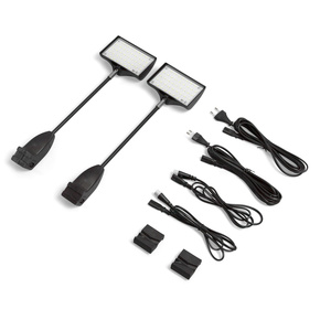 LED Spot für Pop Up Faltdisplay Magnet, schwarz, 2er-Set 