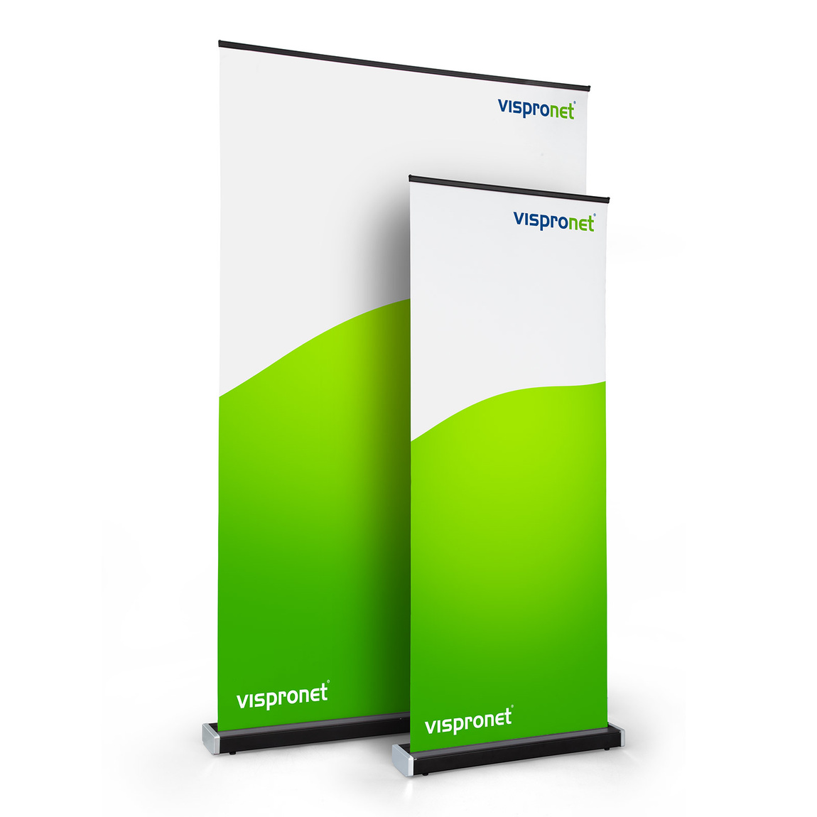 Roll Up Select Black - Höhenvergleich: Höhe 207 cm / Höhe 252 cm