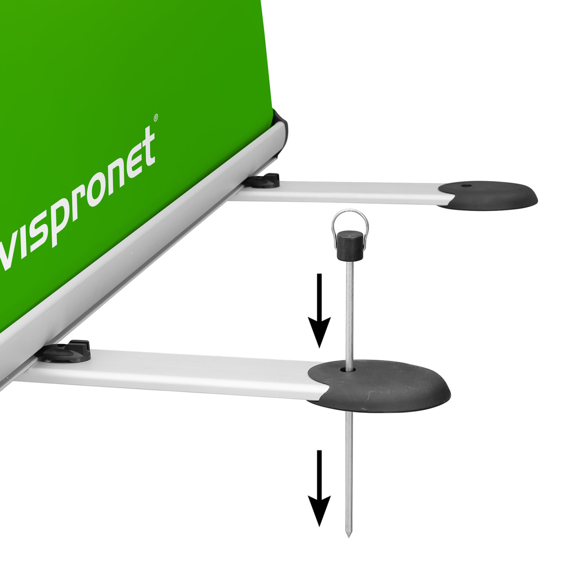 Roll Up Select Outdoor - Erdhaken zur Sicherung auf weichen Böden