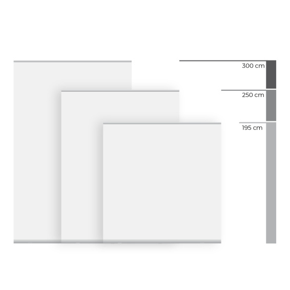 Roll Up Basic XL - Druckteile für drei Höhen: 300 cm, 250 cm, 195 cm