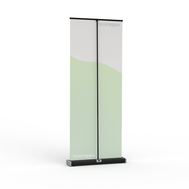 Aufsteller Roll Up Select Black Breite 80 cm, Rückseite
