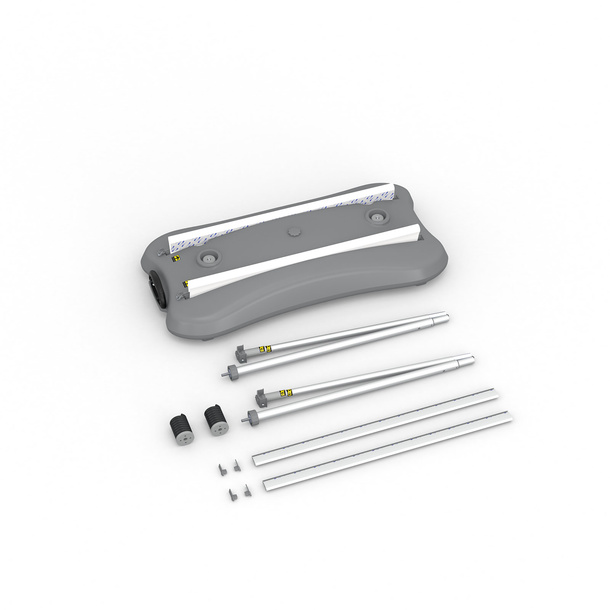 Lieferumfang: Roll Up Select Outdoor, doppelseitig, inkl. Transporttasche