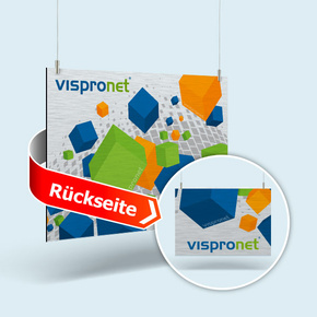 Schilder Aluverbund, silber, gebürstet - beidseitig bedruckt, im Querformat