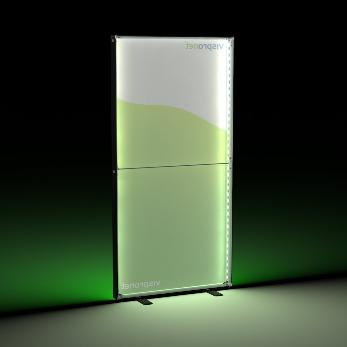 Messewand Lightbox click - lichtstarke, energiesparende LEDs