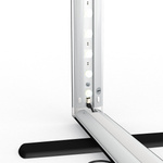 Messewand Lightbox click, Detail: Ecke
