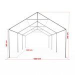 Gestell Partyzelt Select 4 x 6 m - Maße