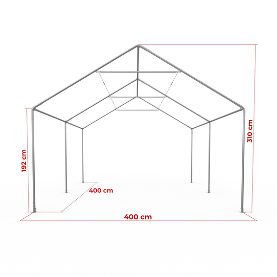 Gestell Partyzelt Select 4 x 4 m - Maße