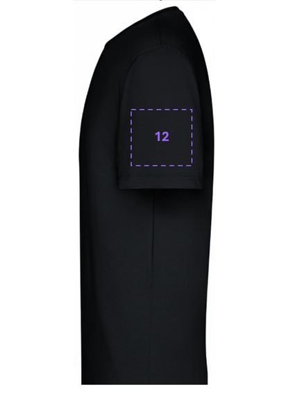 Ansicht Druckbereiche - Ärmel rechts