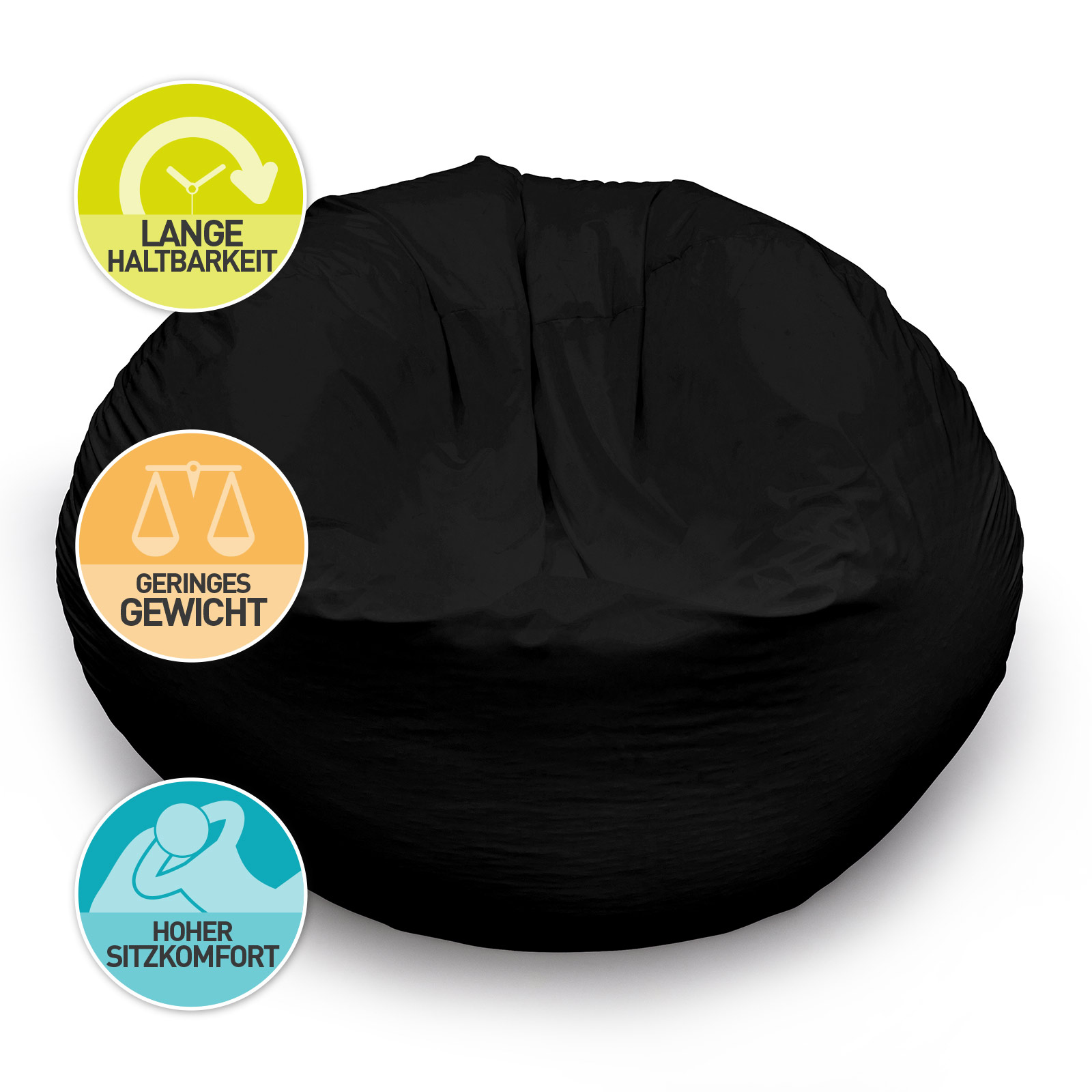 Sitzsack rund, als bequeme Sitzgelegenheit, ø 140 cm