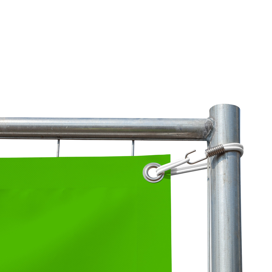 Befestigung Plane: Spanngummi mit Edelstahlhaken und Schlaufe 250 mm, weiß