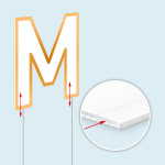 Platte mit senkrecht verlaufenden H-Stegen zur Befestigung des Ständers