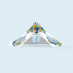 Wände: 5 Wände mit Bogenfenstern, schmal