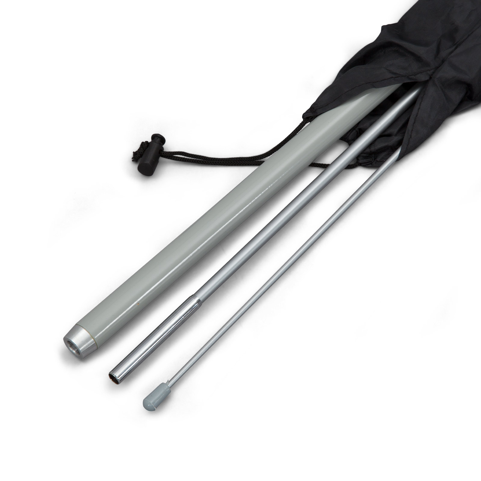 Bowflag® Basic, Stangensegmente im Stoffbeutel, Beispiel für Größe XS