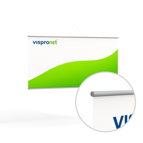 Textilposter mit Metallbeleistung ø 13 mm, im Querformat 3:2